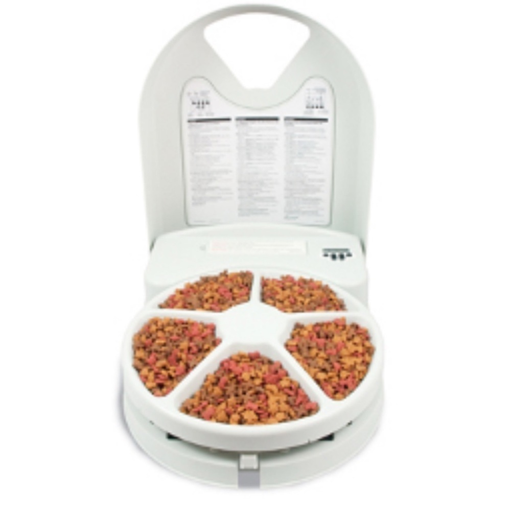 PetSafe 5 Meal Automatic Programmable Pet Feeder Dispenser Cats Dogs Small Pets